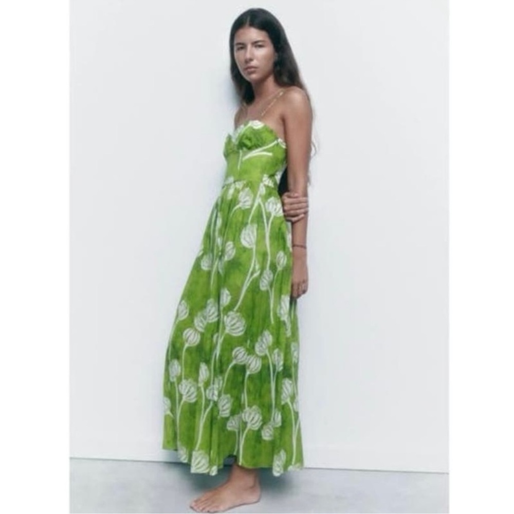 Green Floral Maxi Dress